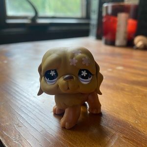 RARE LPS #481 Brown St Bernard W/ Pink Flowers